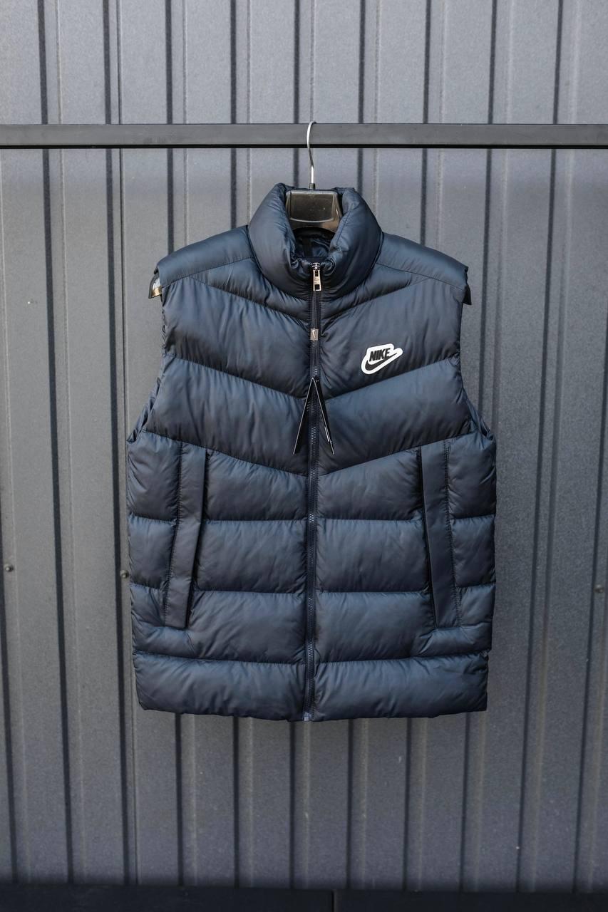 Жилетка мужская Nike синяя безрукавка спортивная весна осень зима ...