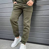 Тёплые мужские штаны цвета хаки Размеры: 48,50,52,54,56 (21027-3)