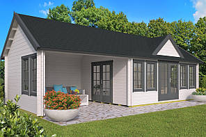 Будинок з термообробленого бруса 37,2 м2 від виробника. Thermo Wooden House 119