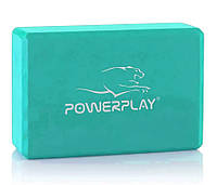 Блок для йоги 1 шт PowerPlay 4006 Yoga Brick EVA мятный цвет Vitaminka