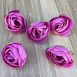 Головки лютики, камелії, ранзинкулюса 5.5 см бузковий (10 шт.)