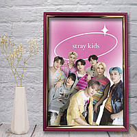 Плакат постер K-Pop Stray Kids в рамке / Стрей Кидс постер 03