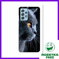 Чехол с картинкой (Мордочка Котика) для Самсунг Галакси А33 (5G) / Чехлы Серый Кот Samsung Galaxy A33 (5G)