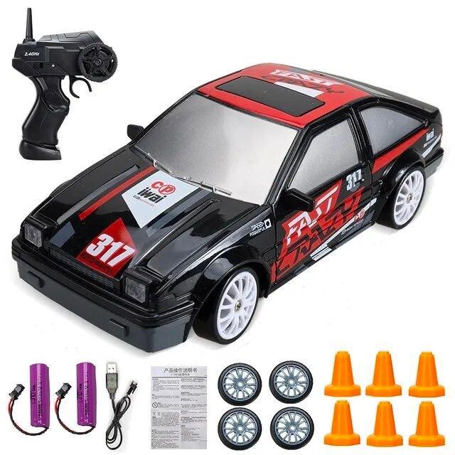 Машинка для дріфту на радіокеруванні 1:24 Toyota AE86 Sprinter Trueno 4WD 2 акумулятори, фото 1