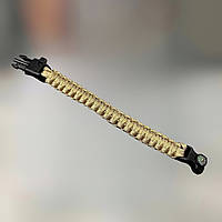 Паракорд 5 в 1: веревка (парашутный шнур), компас, свисток, нож, зажигалка (огниво), цвет Койот