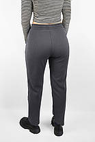 Штани жіночі трикотажні на хутрі Штани зимові прямого Tovta (Угорщина) Чорний 2XL-3XL, фото 4