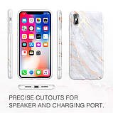 Чохол ESR для iPhone XS/X Marble Slim, Gray Gold (4894240056721), фото 5