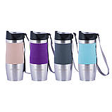 Термокружка Kamille Сірий 380мл з нержавіючої сталі KM-2052, фото 6