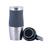 Термокружка Kamille Сірий 380мл з нержавіючої сталі KM-2052, фото 2