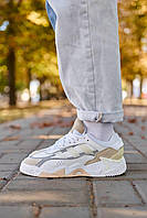 Женские легкие стильные демисезонные кроссовки Adidas Niteball 2 White Beige v2, качественные