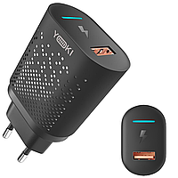 Швидкий мережевий зарядний пристрій 3а USB блок адаптер для зарядки телефону 3 ампера мережевий Yoki 18W