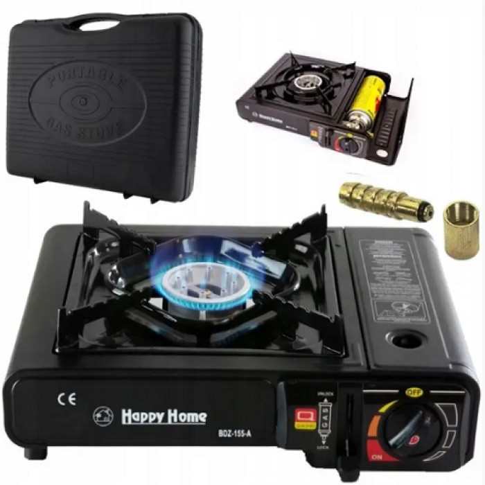 Портативна туристична газова плита з п'єзопідпалом Happy Home BDZ-155-A, фото 1