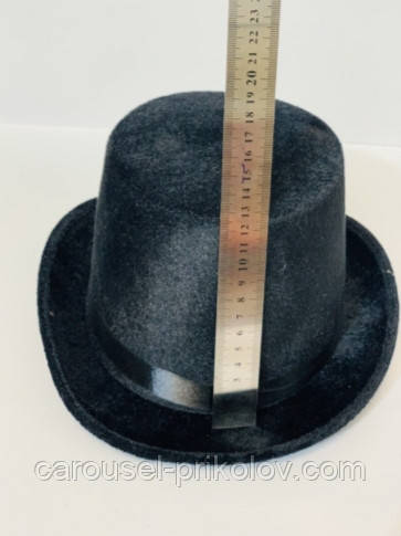 Шляпа циліндр велюр, фото 1
