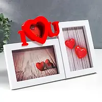 Фоторамка коллаж на 2 фотографии I Love You 30х19,5см