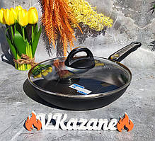 Сковорода з титановим напиленням Quan Tanium 22 см Maestro MR-1207-22 Сковорода з литого алюмінію з кришкою