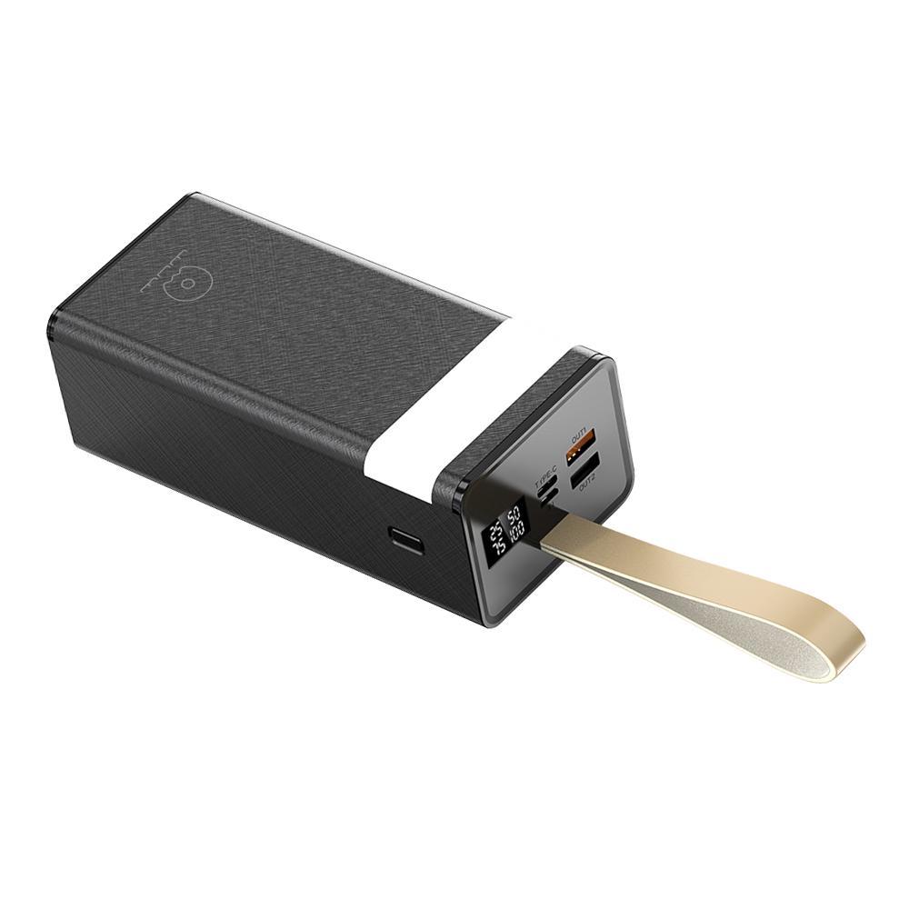 Портативний акумулятор Power Bank WUW Y117 digital display + lamp 50000 mAh Чорний, фото 1