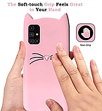 3D Чохол для Samsung Galaxy A72 (SM-A725FZ) Котик з вушками і вусиками, фото 3