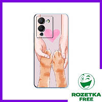 Чехол с картинкой (Лапки котиков) для Инфиникс Ноут 12 (G96) / Чехлы на Infinix Note 12 (G96)