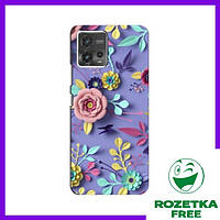 Чехол с рисунком (Цветы) Мото Джи 72 / Чехлы с Цветочками Motorola MOTO G72