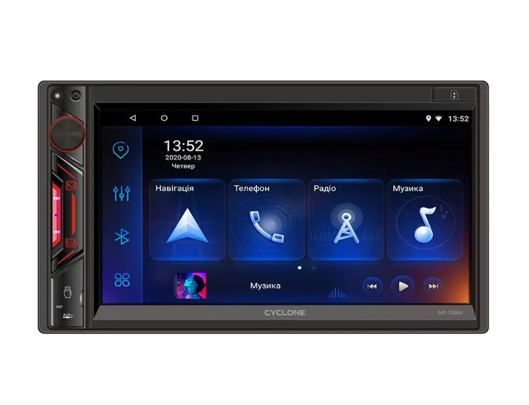 Автомобільна Bluetooth магнітолу CYCLONE MP-7088A мультимедійний центр універсальний 2DIN