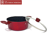 Каструля з антипригарним покриттям Zurrichberg ZB-2043 25см чавунна каструля жаровня кастрюля з кришкою, фото 4
