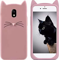 3D Чехол для Samsung Galaxy J7/J730/J7 Pro (2017) Котик с ушками и усиками - Case&Glass