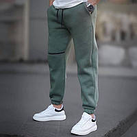 Мужские штаны с флисом бирюзового цвета Размеры: 48,50,52,54,56 (21031-2)