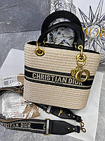 Женская сумка Christian Dior текстильная