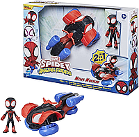 Marvel Spidey Spider-Man Транспортное средство Человека-Паука Miles Morales 2в 1