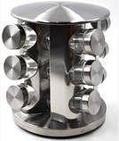 Органайзер набір для спецій Bohmann BH-7860 12 баночок на підставці, що обертається, фото 3