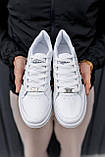 Кросівки чоловічі кеди Adidas білі модні осінь весна шкіряні стильні молодіжні демісезонні якісні, фото 2