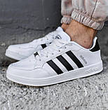 Кросівки чоловічі кеди Adidas білі модні осінь весна шкіряні стильні молодіжні демісезонні якісні, фото 7