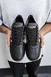 Кросівки чоловічі кеди Adidas Spezial чорні модні осінь весна шкіряні стильні молодіжні демісезонні, фото 2