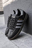 Кросівки чоловічі кеди Adidas Spezial чорні модні осінь весна шкіряні стильні молодіжні демісезонні, фото 7