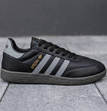 Кросівки чоловічі кеди Adidas Spezial чорні модні осінь весна шкіряні стильні молодіжні демісезонні, фото 8