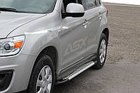 Боковые пороги, подножки для Mitsubishi ASX 2010-2023, Алюминий, 2 шт, Митсубиси АСХ