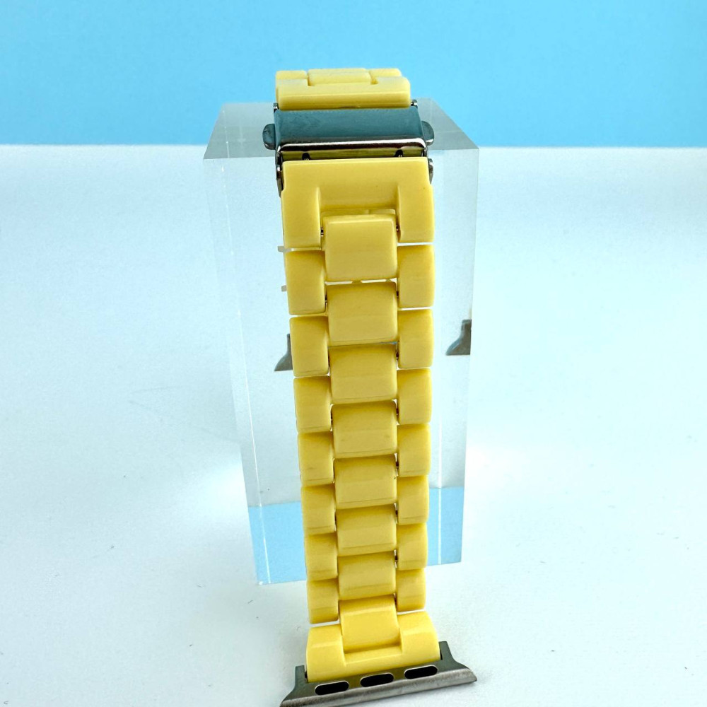 Ремінець Ceramic with stainless steel для Apple Watch 42/44/45/49 Жовтий