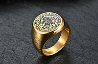 Мужское кольцо Семь Архангелов Магический круг сталь 316L 21 размер Вечное