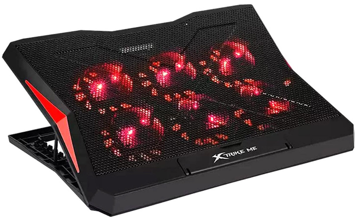 Охолоджувальна підставка для ноутбука Xtrike FN-811 для геймерів ігрова з охолодженням Чорна, фото 1