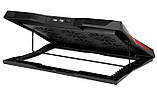 Охолоджувальна підставка для ноутбука Xtrike FN-811 для геймерів ігрова з охолодженням Чорна, фото 4