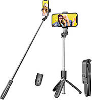 Портативна палиця для селфі SelfieShow штатив тринога підставка для телефона монопод