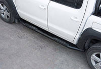 Боковые пороги, подножки для Volkswagen Amarok 2010-2021, Нержавеющая сталь, 2 шт, Фольксваген Амарок