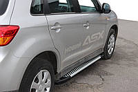 Бокові пороги, підніжки для Mitsubishi ASX 2010-2023, Алюміній, 2 шт, Мітсубісі АСХ
