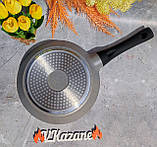 Сковорода з гранітним антипригарним покриттям 28 см Maestro MR-4028 Сковорода з індукційним дном без кришки, фото 2