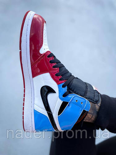 Blue red best sale jordans