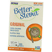 Заменитель сахара Стевиа NOW Better Stevia 100 пакетов 100 г Vitaminka