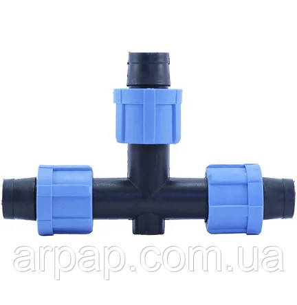 Трійник затискний для краплинної стрічки, фото 1