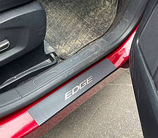 Захист порогів - накладки на пороги Ford Edge з 2014 р. (Premium Carbon)