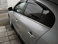 Нижняя окантовка стекол (4 шт, нерж) Carmos турецкая сталь для Renault Fluence 2009-2023