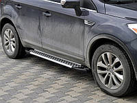 Боковые пороги, подножки для Ford Kuga 2008-2013, Алюминий, 2 шт, Форд Куга